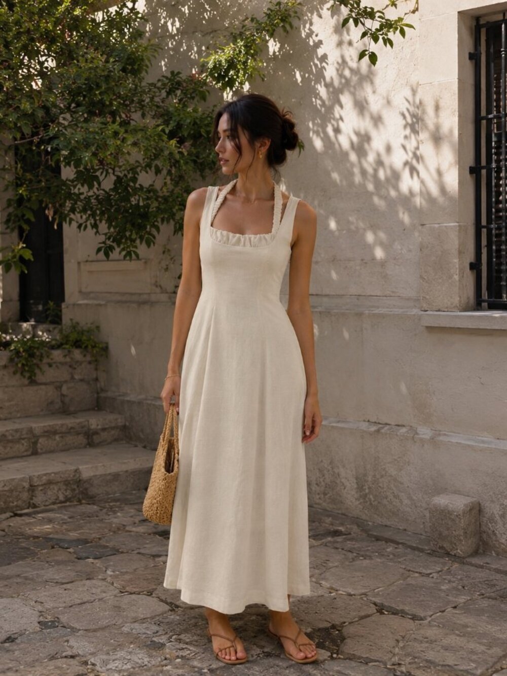 Sovere Naya Midi Dress Vanilla Marle Size Small NWT